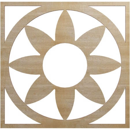 Ekena Millwork Blume Wood Fretwork Pierced Ceiling Medallion, Hickory, 18"OD x 6 1/4"ID x 3/8"T CMWP18X18X0375BLHI